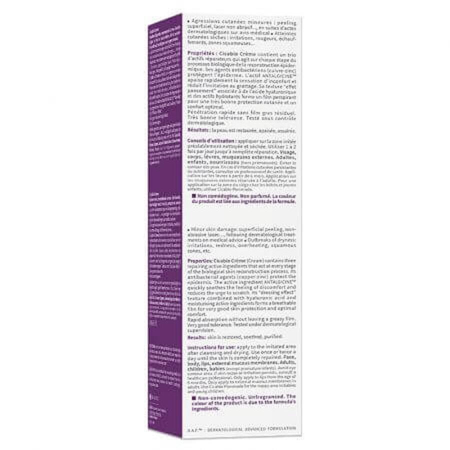 Bioderma Cicabio Feuchtigkeitscreme bei Irritationen und Verletzungen, 100 ml