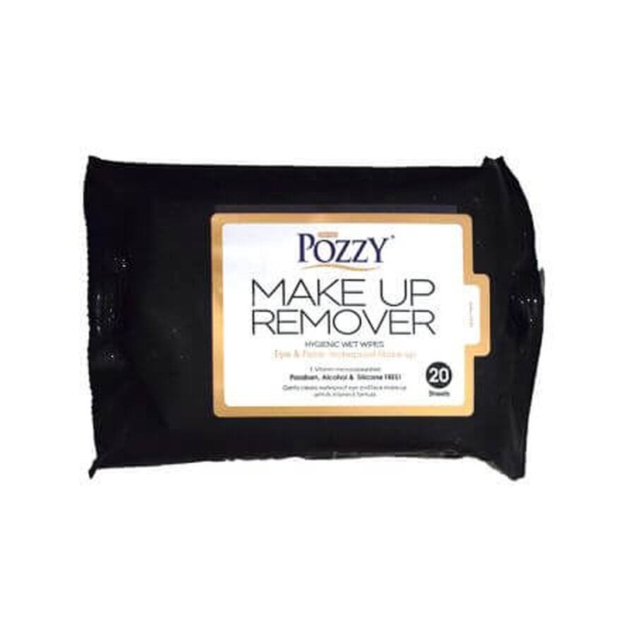 Wasserfeste Reinigungstücher für Make-up, 20 Stück, Pozzy