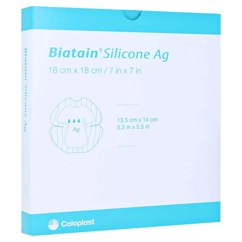 Biatain Silicone Ag Schaumverband Ferse 5 St