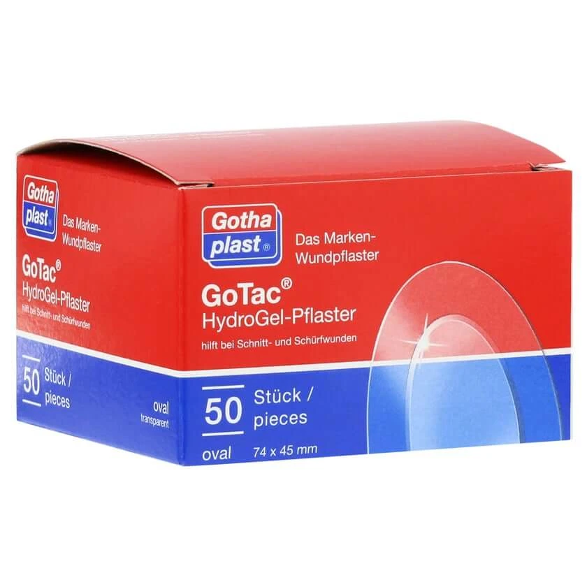 Gotac Hydrogel-pflaster 74x45 mm oval 50 St