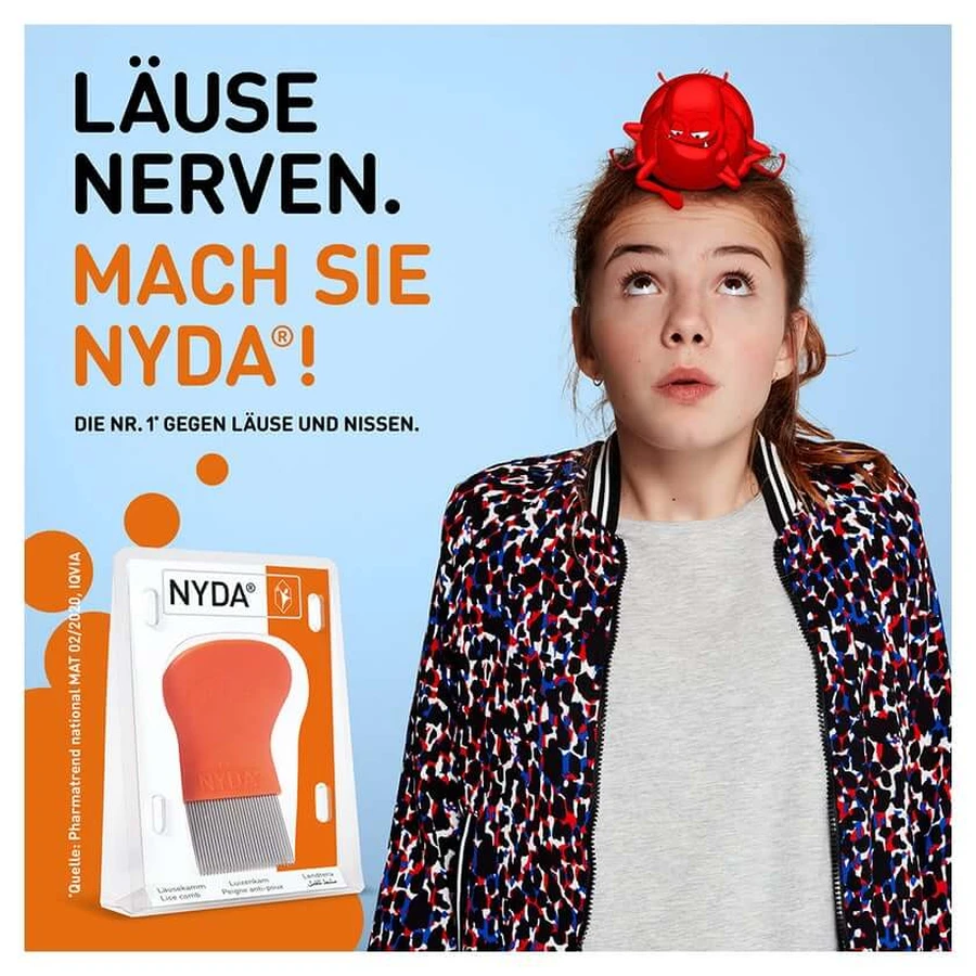 Peigne anti-poux et anti-lentes NYDA, 1 pièce