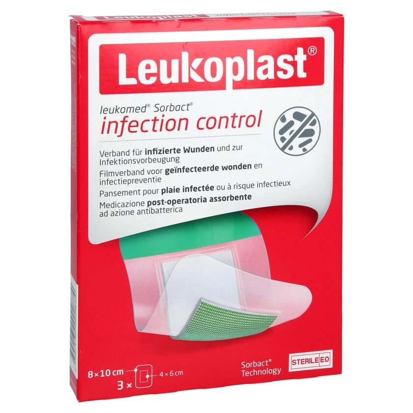 Leukoplast Leukomed Sorbact Steril 8x10 Cm 3 St