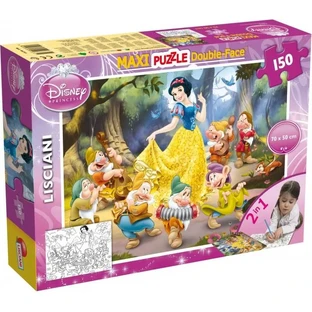 Lisciani Maxipuzzle cu două fețe, Albă ca Zăpada, 150 de piese
