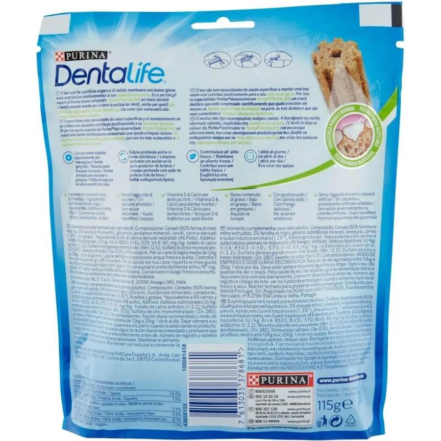 Purina Dentalife – 5 batoane pentru igiena orală a câinilor de talie medie