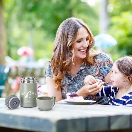 Nuvita Thermos – recipient termic pentru alimente din oțel, 620 ml – verde