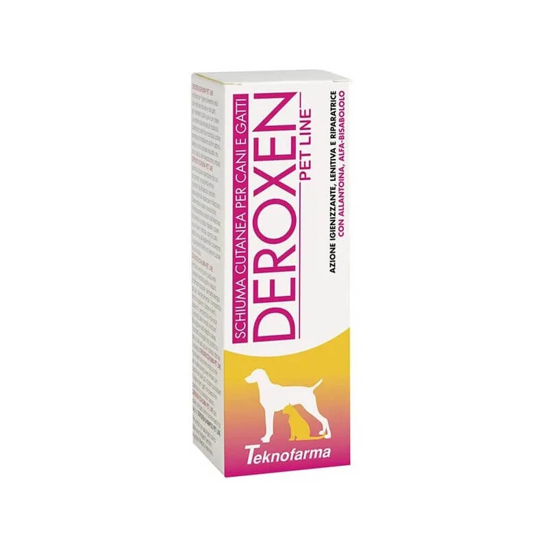 Teknofarma Deroxen Pet Line – Desinfektionsschaum für Hunde und Katzen, 100 ml