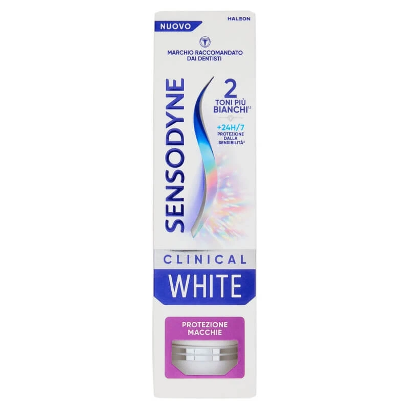 Sensodyne Clinical White – Zahnpasta zur Zahnaufhellung für empfindliche Zähne mit Schutz vor Verfärbungen, 75 ml