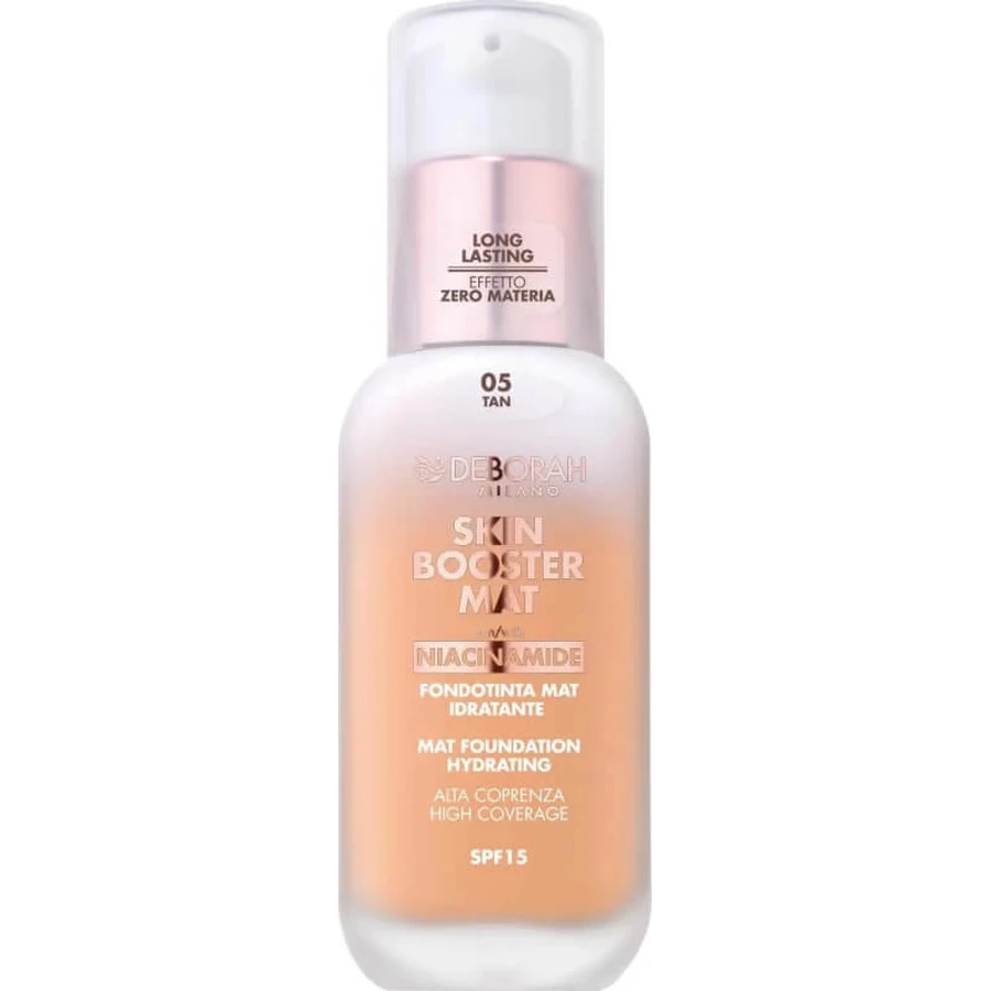 Deborah Skin Booster Matte SPF 15 – Nawilżający podkład matujący – nr 05 Tan: ceny i cechy