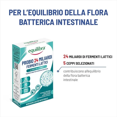 Equilibra Probio 24 Milliarden, 10 Stickpacks zum Auflösen in der Mundhöhle – Nahrungsergänzungsmittel für die Darmflora