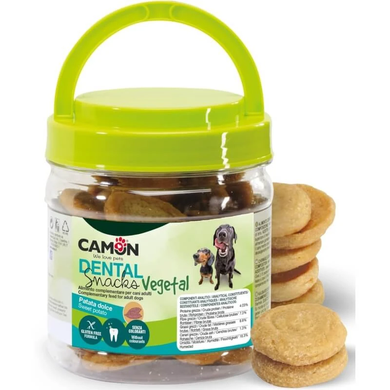 Camon Dental Süßkartoffel-Gemüse-Snack – Hundeleckerli, 300 g