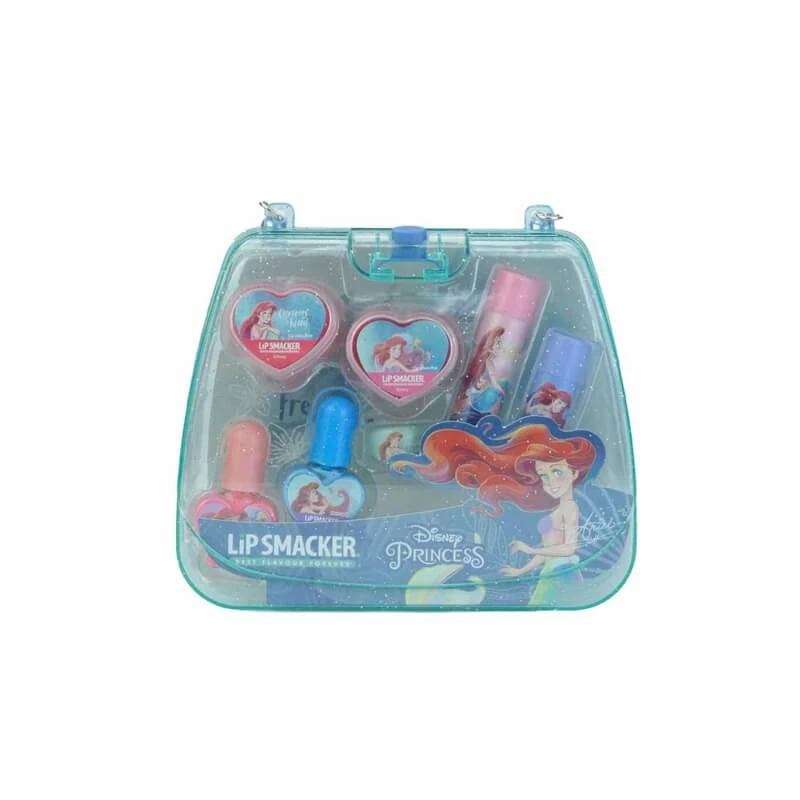 Disney-Prinzessin Ariel „Lip Smacker“ Mini-Tragetasche – 2 Lippenbalsame + 2 Lipglosses + 2 Nagellacke