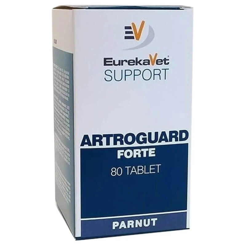 Eurekavet Support Artroguard Forte – Ergänzungsfuttermittel für gesunde Gelenke bei Hunden und Katzen, 80 Tabletten