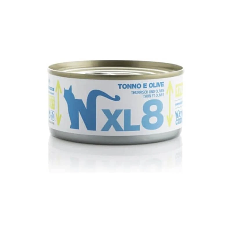 Natural Code XL 8 Thunfisch und Oliven – Alleinfuttermittel für ausgewachsene Katzen, 170 g