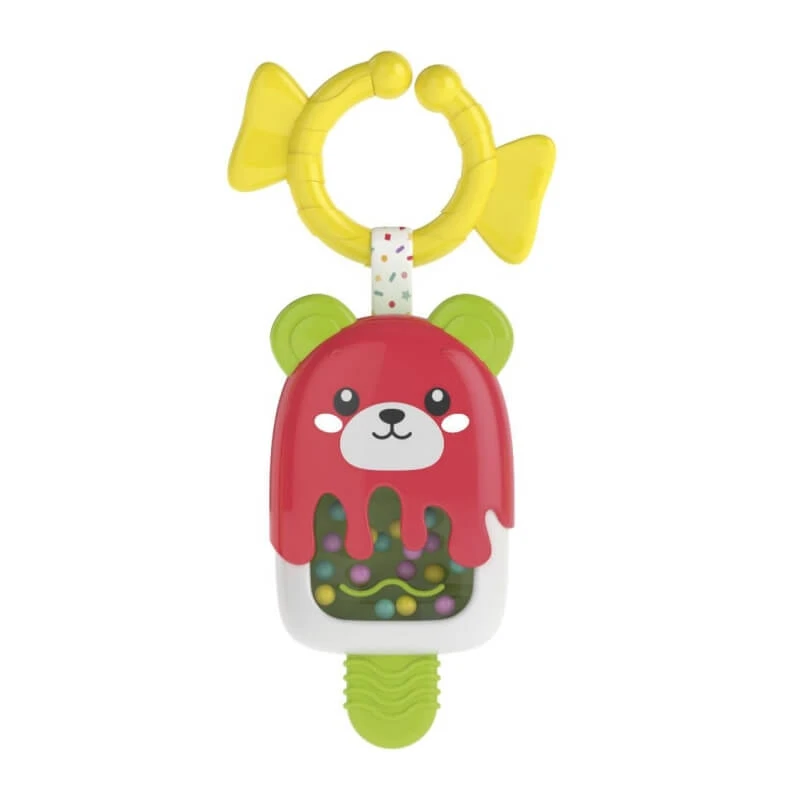 Clementoni Jelly Rattle – Beißring und Sensorik-Rassel für Neugeborene