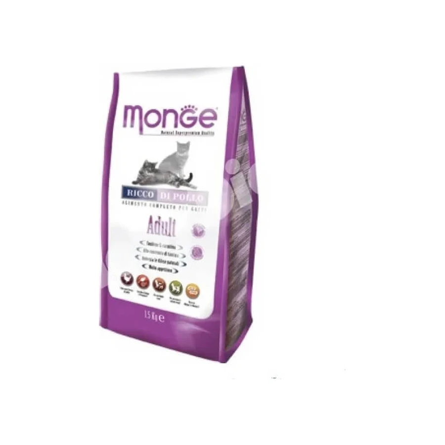 Monge Natural Superpremium kattenvoer voor volwassen katten met kip, droogvoer, 1,5 kg