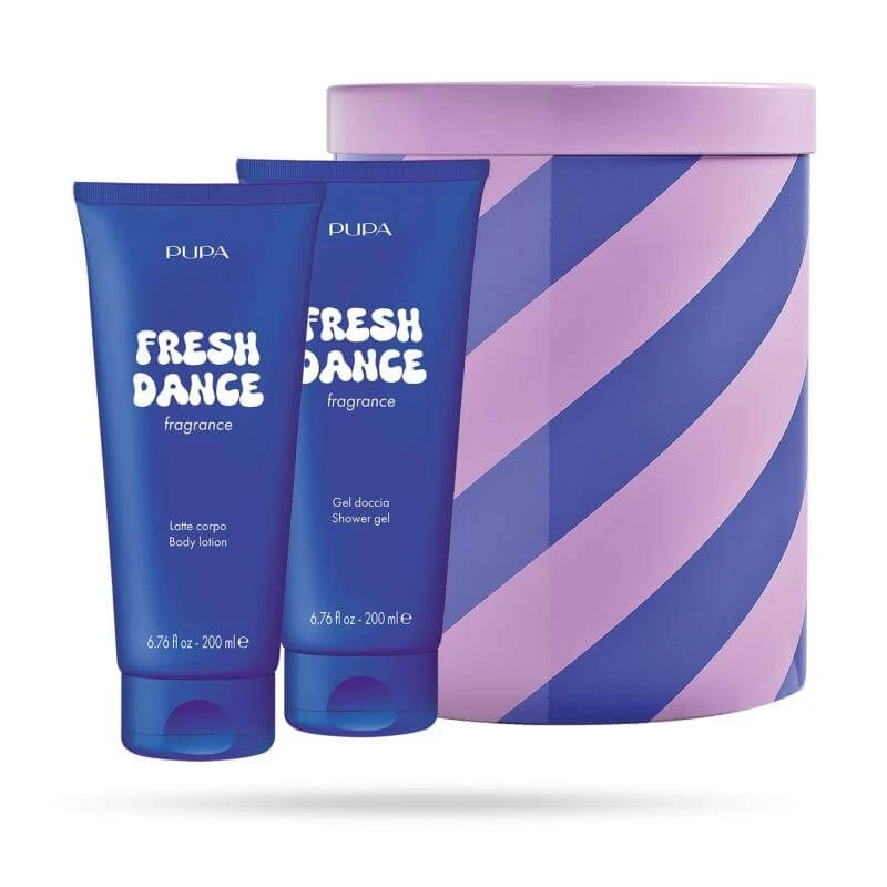 Happy Box-Set: 200 ml Duschgel + 200 ml Körperlotion Nr. 004 „Fresh Dance“
