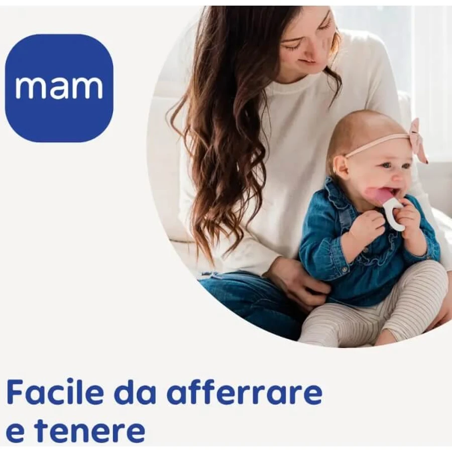 Mam Mini dentaruolo refrigerato con clip - azzurro