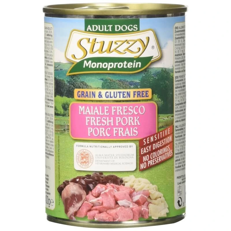 Stuzzy Fresh Schweinefleisch-Monoprotein – Alleinfuttermittel für ausgewachsene Hunde, 400 g