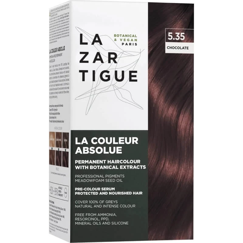 Lazartigue La couleur absolue – Permanente Haarfarbe Nr. 5.35 Schokoladenbraun