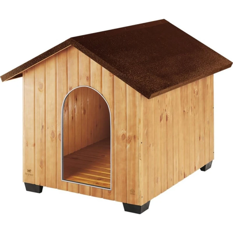 Ferplast Domus maxi – cușcă de exterior pentru câini din lemn, 111,5 x 132 x 103,5 cm