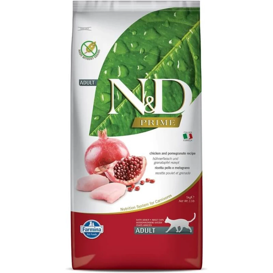 Farmina N&amp;d Prime Adult cu pui și rodie – hrană completă pentru pisici, 5 kg