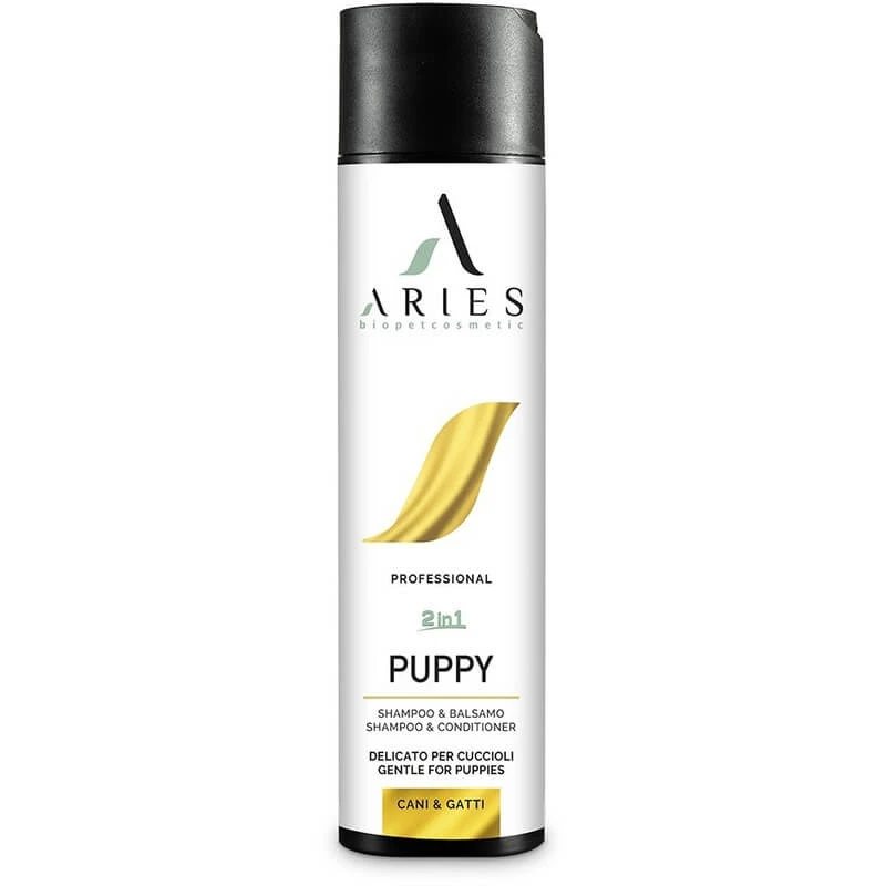 Aries Biopetcosmetic Sanftes Shampoo & Pflegespülung für Welpen, Hunde, Katzen und ältere Haustiere, 250 ml