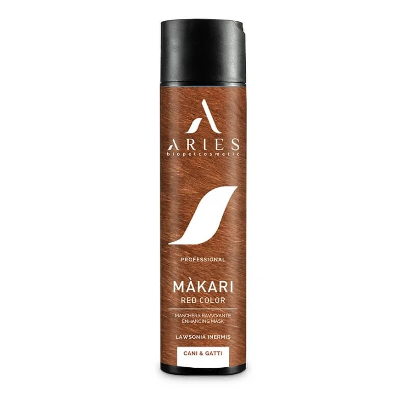 Aries biopetcosmetic Makari Color Mask – Revitalisierende Pflege für Hunde und Katzen mit rotem Fell, 250 ml