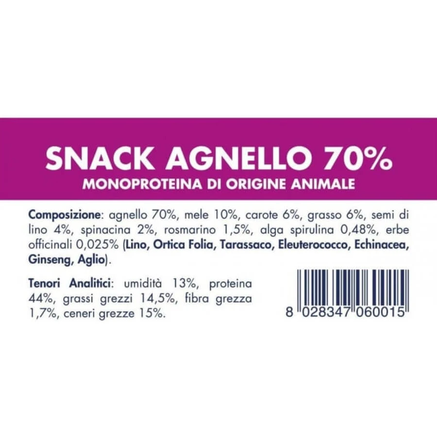 Vet Line 70 % Lamm-Snack – kaltgepresster Hundesnack, 80 g