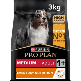 Purina Pro Plan Everyday Nutrition para perros adultos de tamaño mediano a partir de 1 año, con pollo - Pienso completo para perros, 3 kg