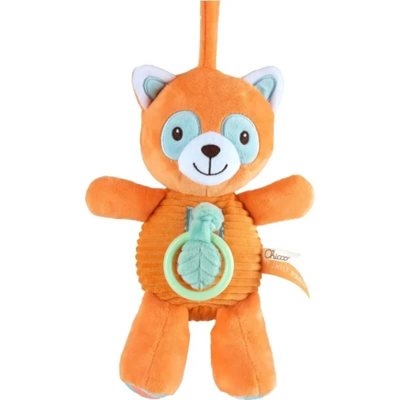 Chicco My Sweet Doudou – Plüschtier „Roter Panda“ mit Spieluhr für das Kinderbett