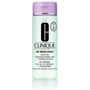 Clinique All About Clean für sehr trockene bis trockene Mischhaut – Mizellare Reinigungsmilch mit Make-up-Entferner, 200 ml
