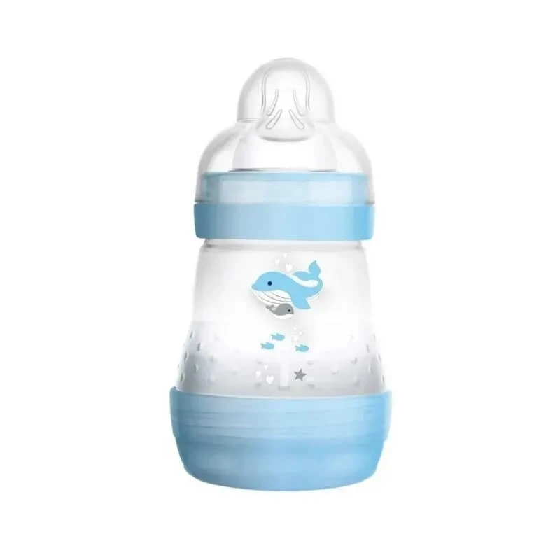 Mam Easy Start Anti-Colic 0m+ – 160-ml-Silikonflasche – für Jungen