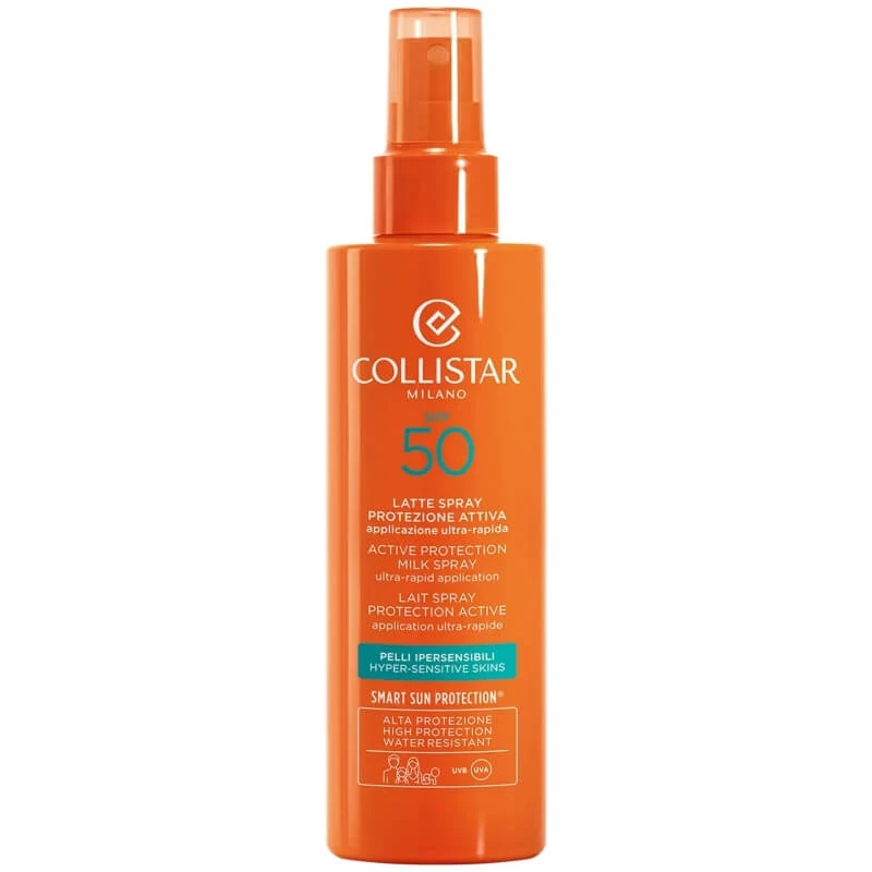 Collistar Sonnenschutzspray für das Gesicht LSF 50 für überempfindliche Haut mit aktivem Schutz, 200 ml