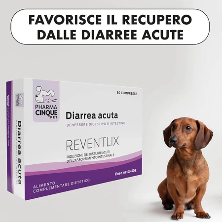 Pharma Cinque Pet Reventlix - Voedingssupplement voor honden en katten bij darmklachten en diarree, 30 tabletten