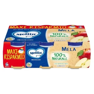 Mellin – jedzenie dla niemowląt o smaku jabłkowym, 6 x 100 g