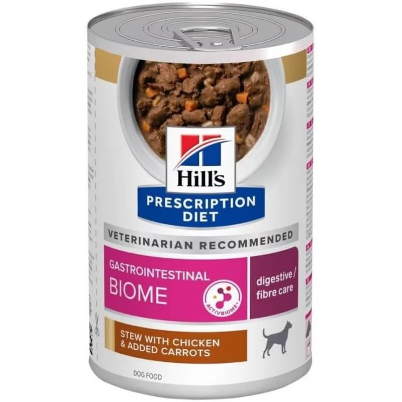 Hill's Prescription Diet Gastrointestinal Biome Huhn & Gemüse – Eintopf für Hunde mit Magen-Darm-Problemen 354 g