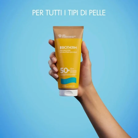 Biotherm cremă solară SPF 50+, lapte hidratant Waterlover Hydration Sunmilk, protecție foarte ridicată, 200 ml