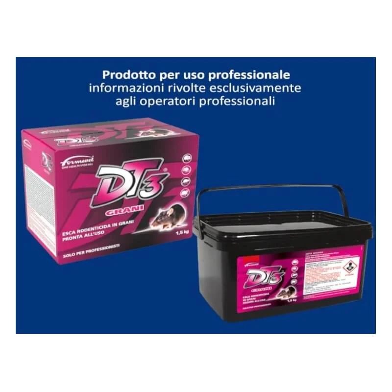 Lipatech Dt3 Granulat – Gebrauchsfertiges Rodentizid-Ködergranulat gegen Mäuse und Ratten, 1,5 kg