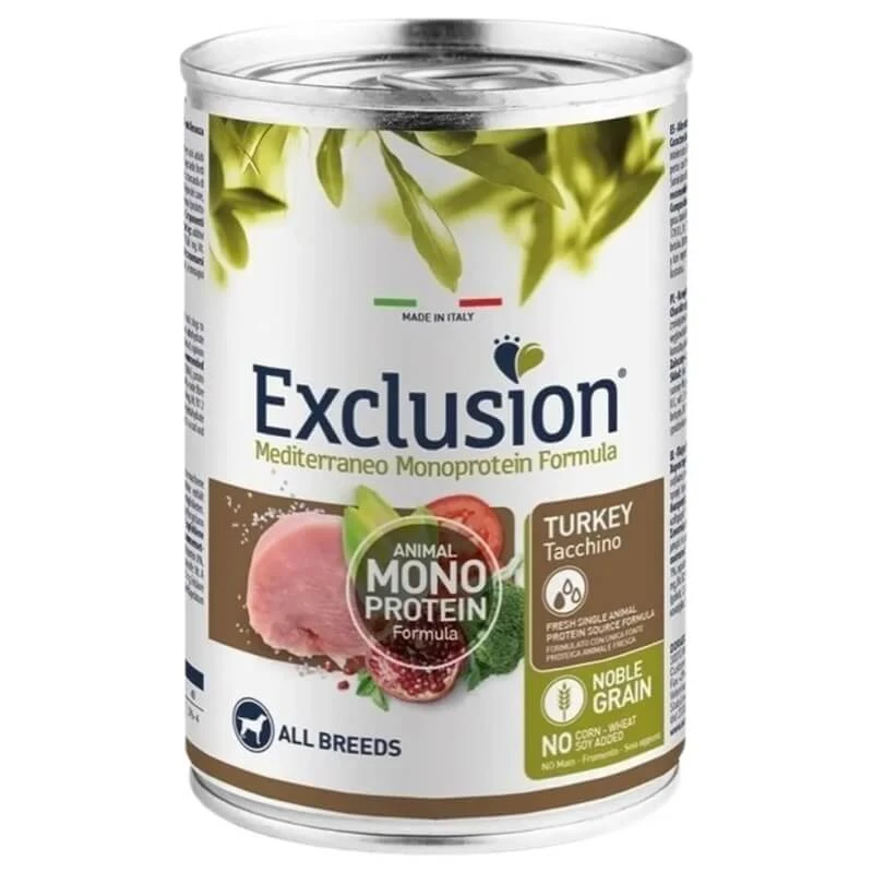 Exclusion Mediterraneo Turkey – Alleinfuttermittel für erwachsene Hunde, 400 g