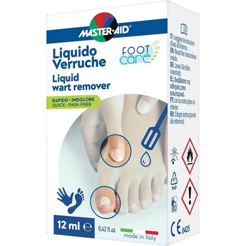 Master Aid Fußpflege – Flüssiges Mittel zur Warzenbehandlung, 12 ml