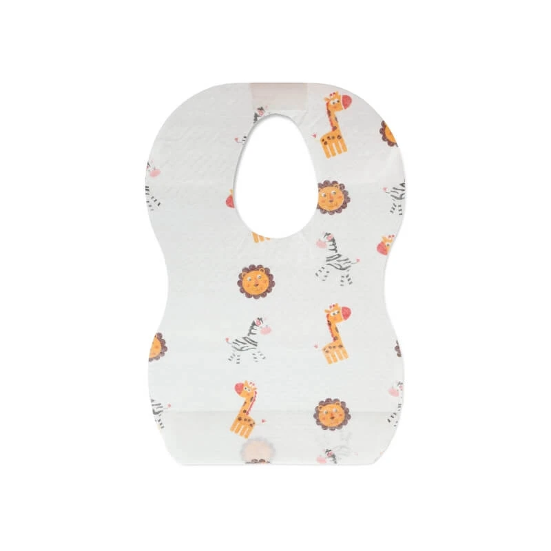 Kiokids 10 Einweg-Lätzchen mit Krümelfangtasche