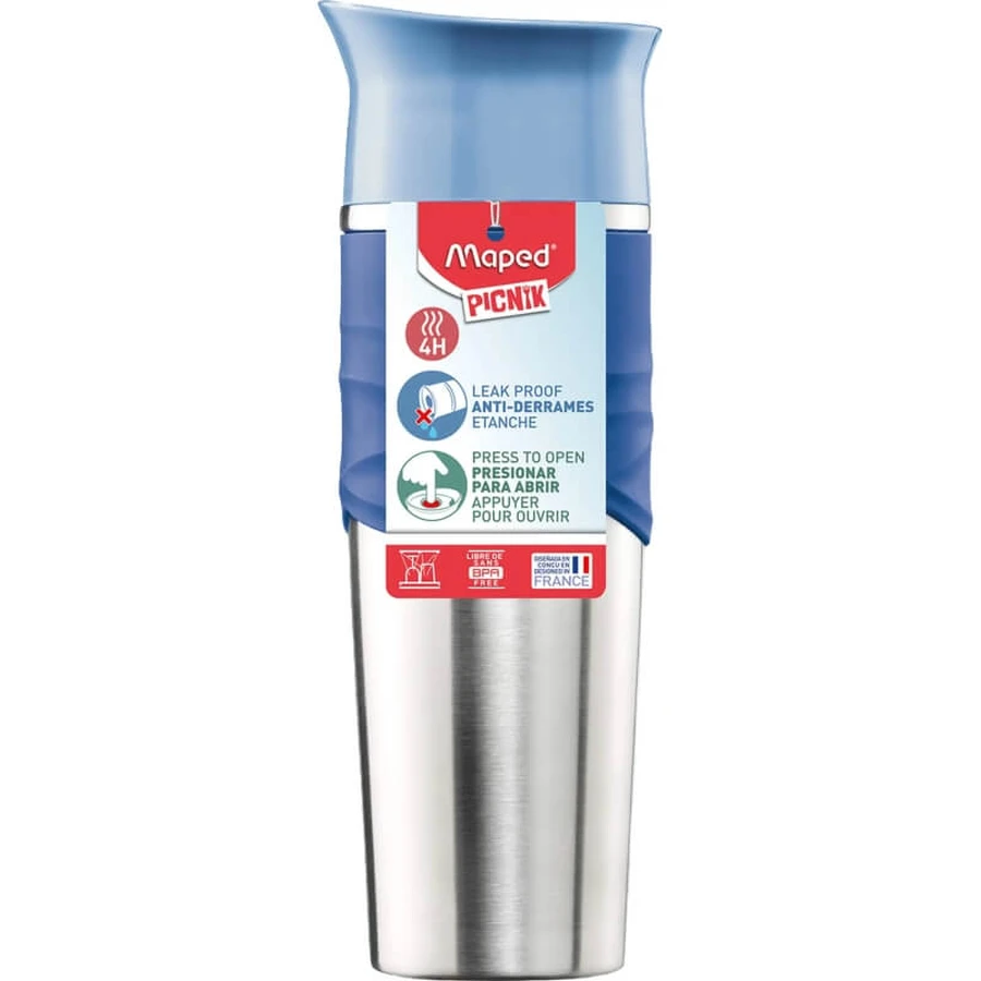 Maped Picknik - 320 ml geïsoleerde roestvrijstalen waterfles - blauw