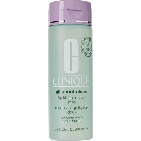 Clinique All About Clean Flüssigseife für das Gesicht, mild – für trockene bis normale Haut, 200 ml
