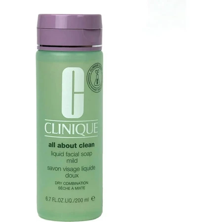 Clinique All About Clean Flüssigseife für das Gesicht, mild – für trockene bis normale Haut, 200 ml
