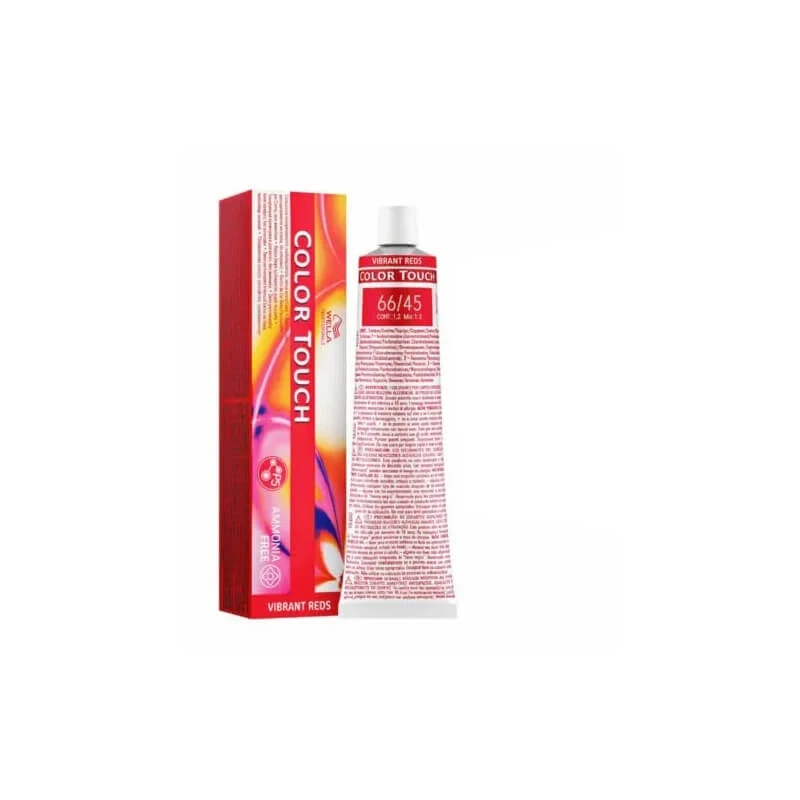 Wella Color Touch Vibrant Reds Nr. 66/45 Intensives Dunkelblond mit kupfer-mahagonifarbenen Strähnchen – Haarfarbe 60 ml