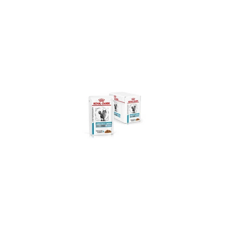 Royal Canin Sensitivity Control Cat – Alleinfuttermittel für Katzen mit Nahrungsmittelunverträglichkeiten, 12 Beutel à 85 g