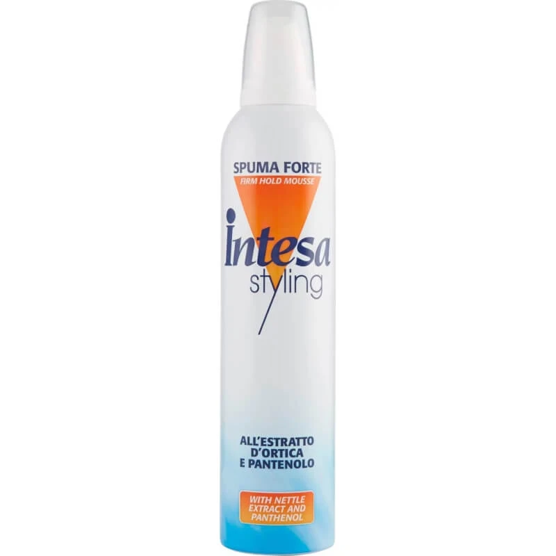 Intesa Spuma Haarstyling-Mousse mit starkem Halt, mit Brennnesselextrakt und Panthenol, 300 ml