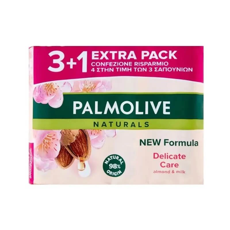 Palmolive Naturals – 4 Seifenstücke mit Mandel- und Milchduft, je 90 g