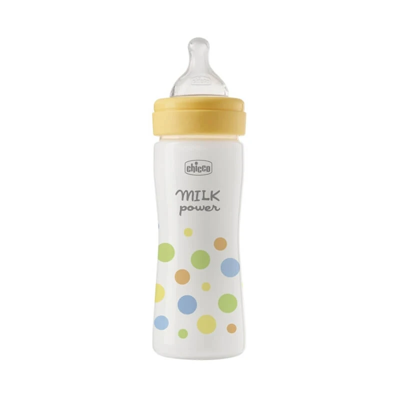 Chicco Perfect Easy – Anti-Kolik-Flasche mit „Soft Sense“-Silikonsauger, ab 2 Monaten, mittlerer Durchfluss, 250 ml