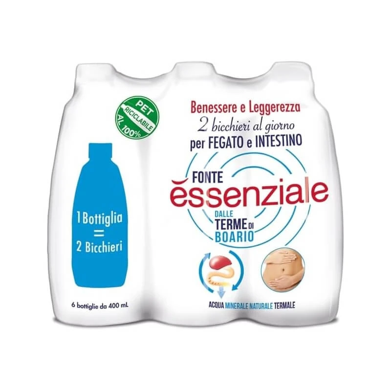 Aus den Boario-Thermalbädern: 6 Flaschen Wasser à 400 ml